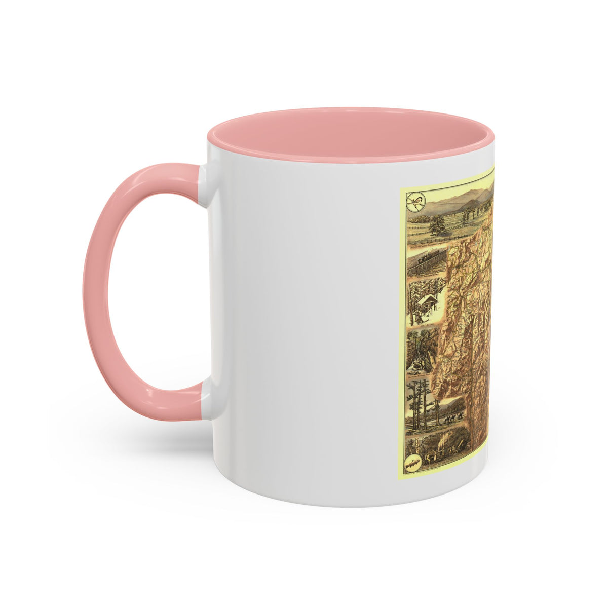 USA - New Hampshire's White Mountains (1937) (Map) Accent Coffee Mug