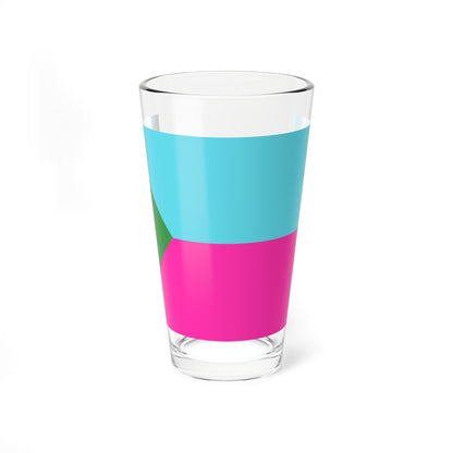 Flag of Teofipolskiy Raion in Khmelnytsky Oblast (Ukraine) Pint Glass 16oz