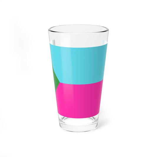 Flag of Teofipolskiy Raion in Khmelnytsky Oblast (Ukraine) Pint Glass 16oz