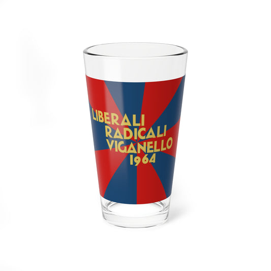 Partito liberale-radicale flag in Viganello 1964 (Switzerland) Pint Glass 16oz