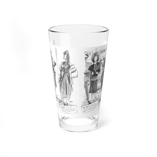Illustration by Rene Bouet-Willaumez, 1941 - Pint Glass 16oz