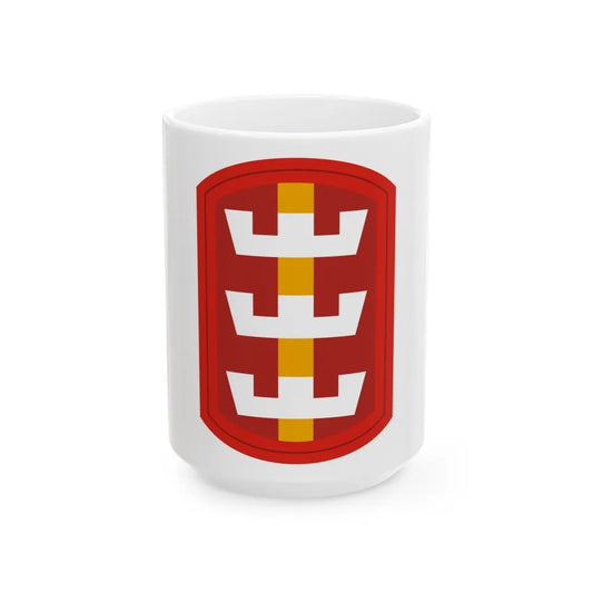 130th Engineer Brigade (U.S. Army) White Coffee Mug-15oz-Go Mug Yourself