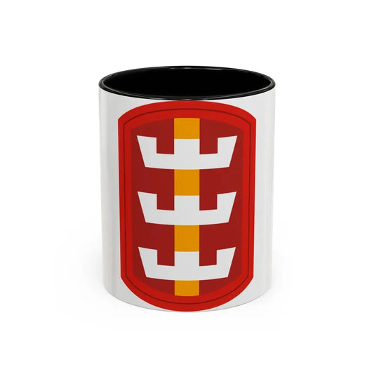 130th Engineer Brigade (U.S. Army) Accent Coffee Mug 11oz Black - Go Mug Yourself