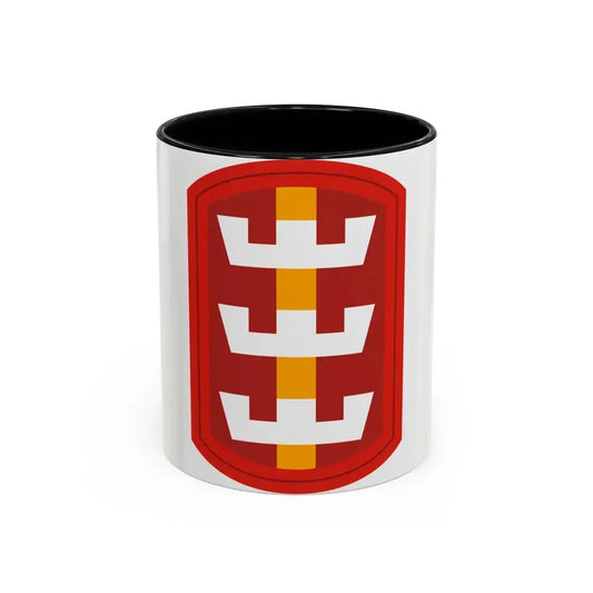 130th Engineer Brigade (U.S. Army) Accent Coffee Mug 11oz Black - Go Mug Yourself