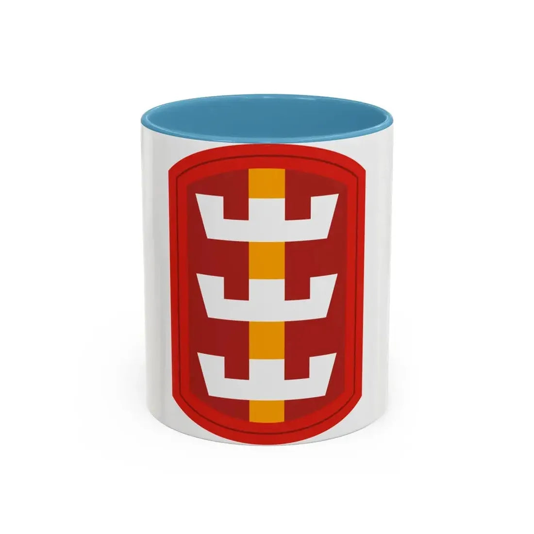 130th Engineer Brigade (U.S. Army) Accent Coffee Mug 11oz Light Blue - Go Mug Yourself