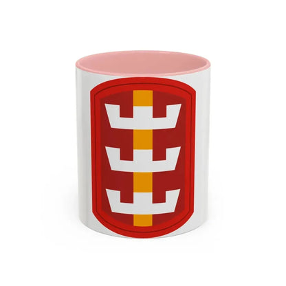 130th Engineer Brigade (U.S. Army) Accent Coffee Mug 11oz Pink - Go Mug Yourself
