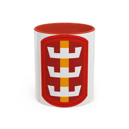 130th Engineer Brigade (U.S. Army) Accent Coffee Mug 11oz Red - Go Mug Yourself