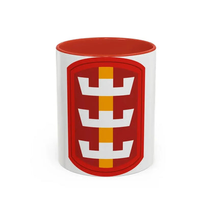 130th Engineer Brigade (U.S. Army) Accent Coffee Mug 11oz Red - Go Mug Yourself