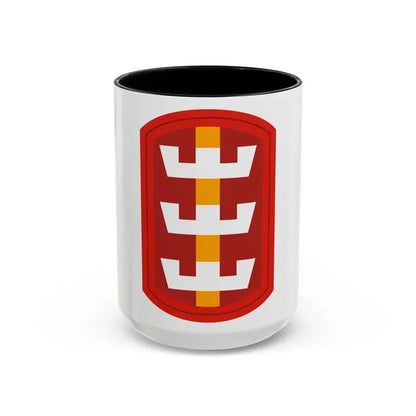 130th Engineer Brigade (U.S. Army) Accent Coffee Mug 15oz Black - Go Mug Yourself