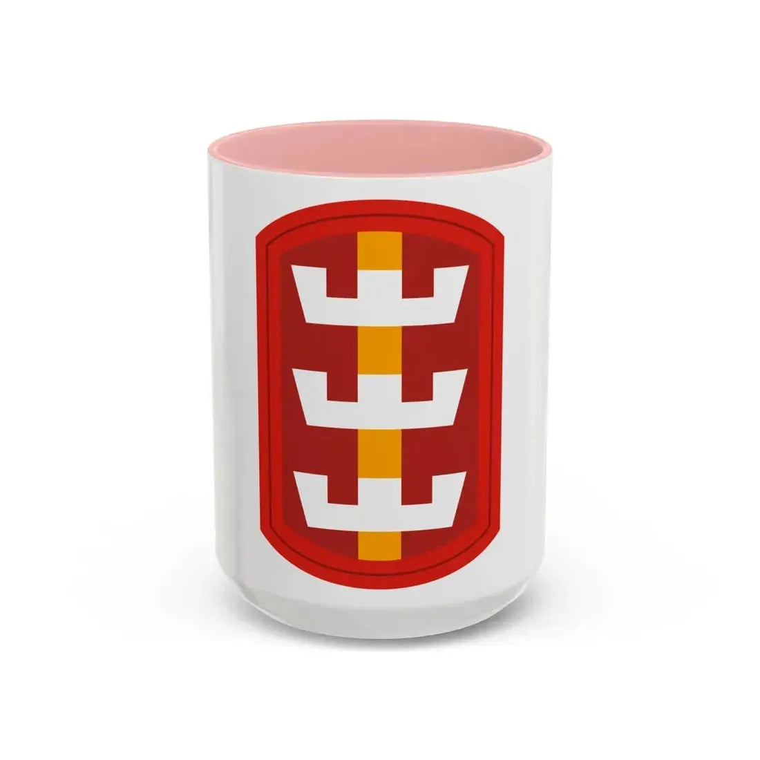 130th Engineer Brigade (U.S. Army) Accent Coffee Mug 15oz Pink - Go Mug Yourself