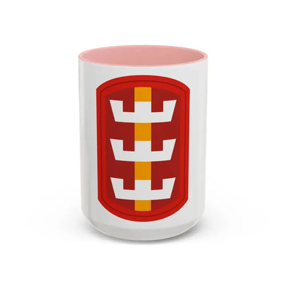 130th Engineer Brigade (U.S. Army) Accent Coffee Mug 15oz Pink - Go Mug Yourself