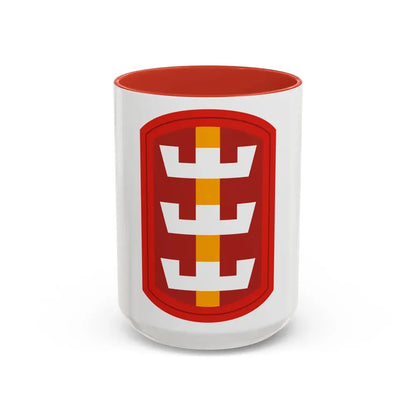 130th Engineer Brigade (U.S. Army) Accent Coffee Mug 15oz Red - Go Mug Yourself