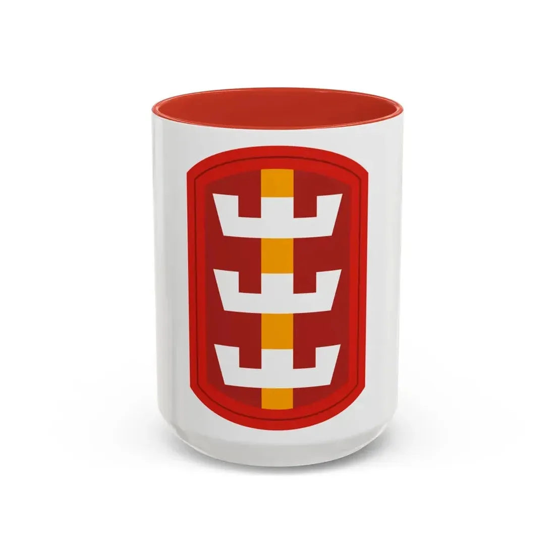 130th Engineer Brigade (U.S. Army) Accent Coffee Mug 15oz Red - Go Mug Yourself