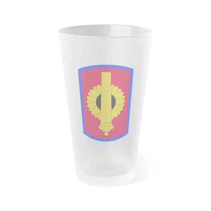 130th Field Artillery Brigade (U.S. Army) Frosted Pint Glass 16oz-Go Mug Yourself