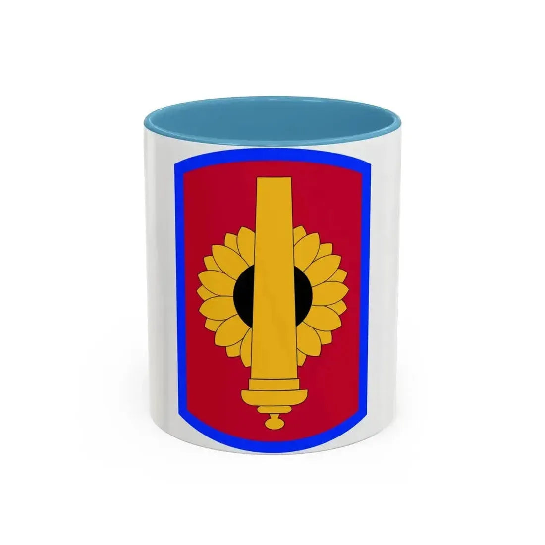 130th Field Artillery Brigade (U.S. Army) Accent Coffee Mug 11oz Light Blue - Go Mug Yourself