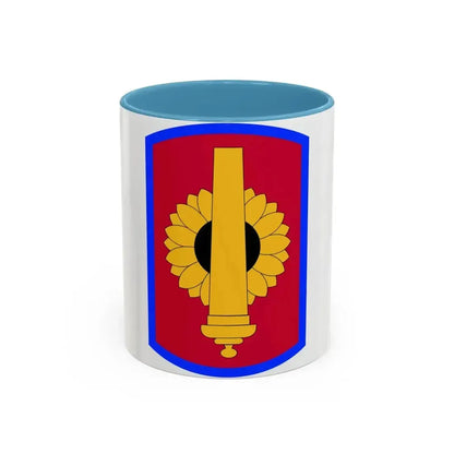130th Field Artillery Brigade (U.S. Army) Accent Coffee Mug 11oz Light Blue - Go Mug Yourself