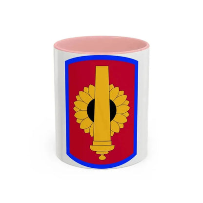 130th Field Artillery Brigade (U.S. Army) Accent Coffee Mug 11oz Pink - Go Mug Yourself
