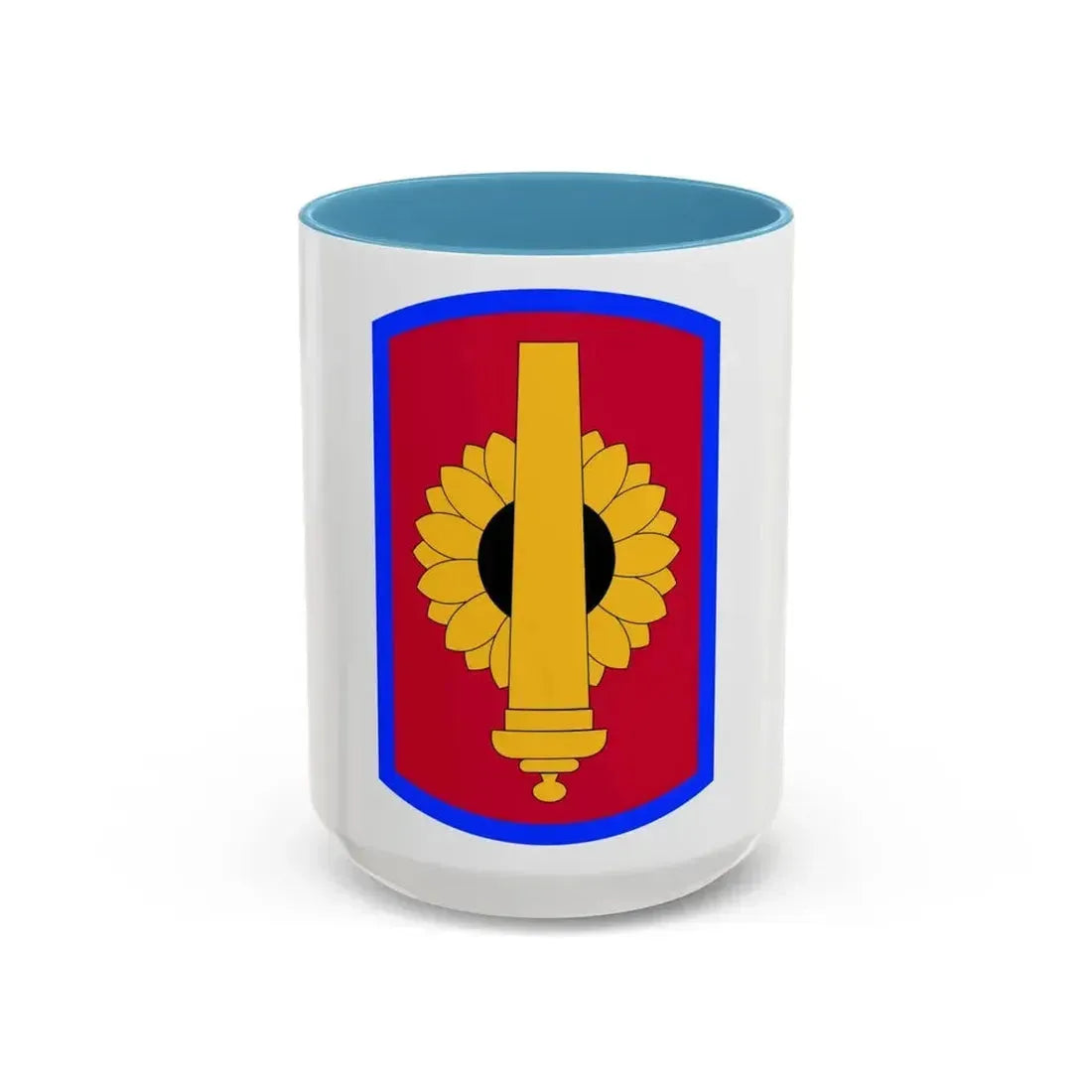 130th Field Artillery Brigade (U.S. Army) Accent Coffee Mug 15oz Light Blue - Go Mug Yourself
