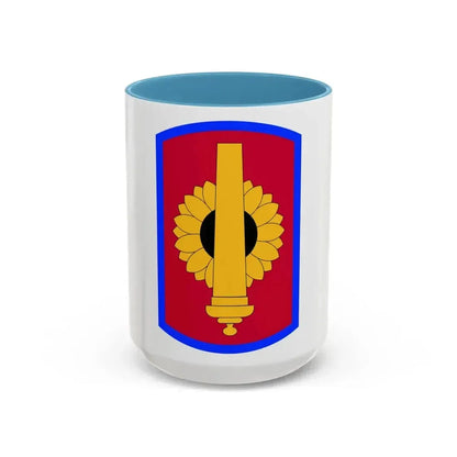 130th Field Artillery Brigade (U.S. Army) Accent Coffee Mug 15oz Light Blue - Go Mug Yourself