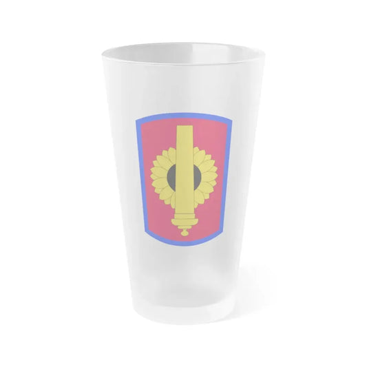 130th Field Artillery Brigade (U.S. Army) Frosted Pint Glass 16oz Default Title - Go Mug Yourself