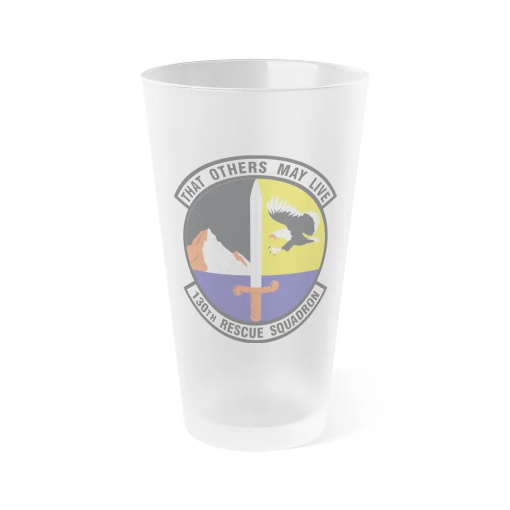 130th Rescue Squadron (U.S. Air Force) Frosted Pint Glass 16oz-16oz-Frosted-Go Mug Yourself