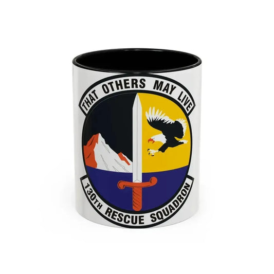 130th Rescue Squadron (U.S. Air Force) Accent Coffee Mug 11oz Black - Go Mug Yourself