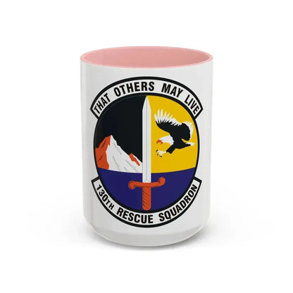 130th Rescue Squadron (U.S. Air Force) Accent Coffee Mug 15oz Pink - Go Mug Yourself