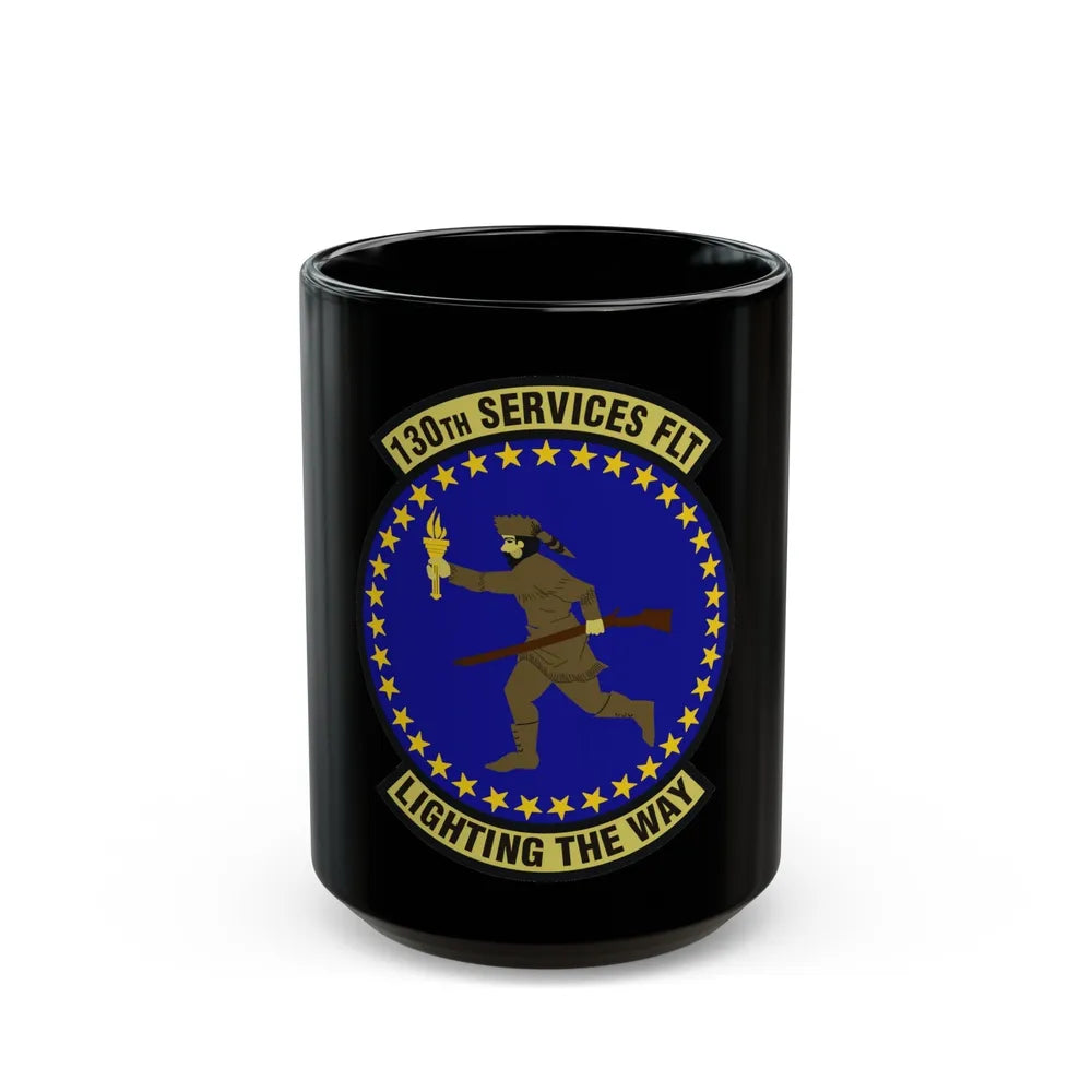 130th Services Flight (U.S. Air Force) Black Coffee Mug-15oz-Go Mug Yourself