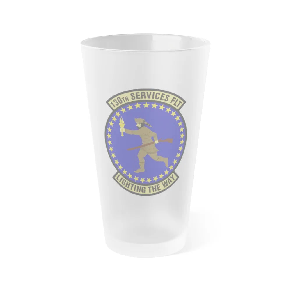 130th Services Flight (U.S. Air Force) Frosted Pint Glass 16oz-16oz-Frosted-Go Mug Yourself