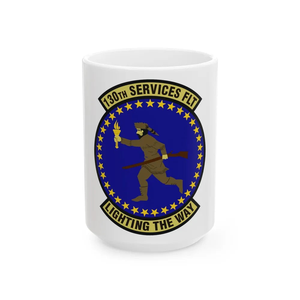 130th Services Flight (U.S. Air Force) White Coffee Mug-15oz-Go Mug Yourself