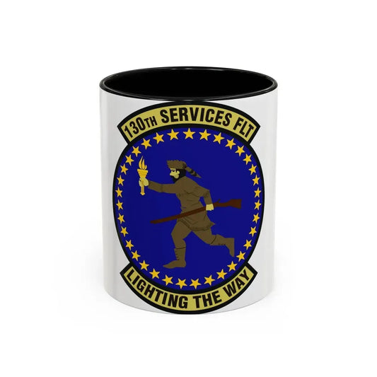 130th Services Flight (U.S. Air Force) Accent Coffee Mug 11oz Black - Go Mug Yourself