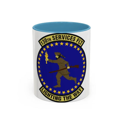 130th Services Flight (U.S. Air Force) Accent Coffee Mug 11oz Light Blue - Go Mug Yourself