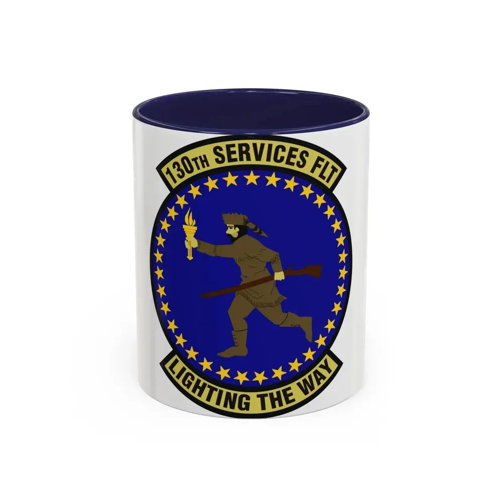 130th Services Flight (U.S. Air Force) Accent Coffee Mug 11oz Navy - Go Mug Yourself