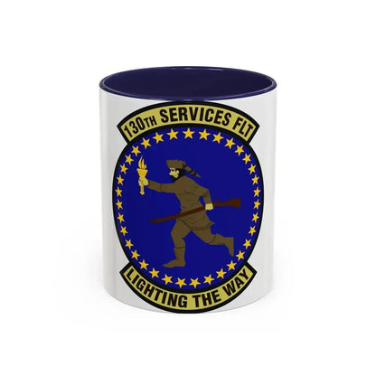 130th Services Flight (U.S. Air Force) Accent Coffee Mug 11oz Navy - Go Mug Yourself
