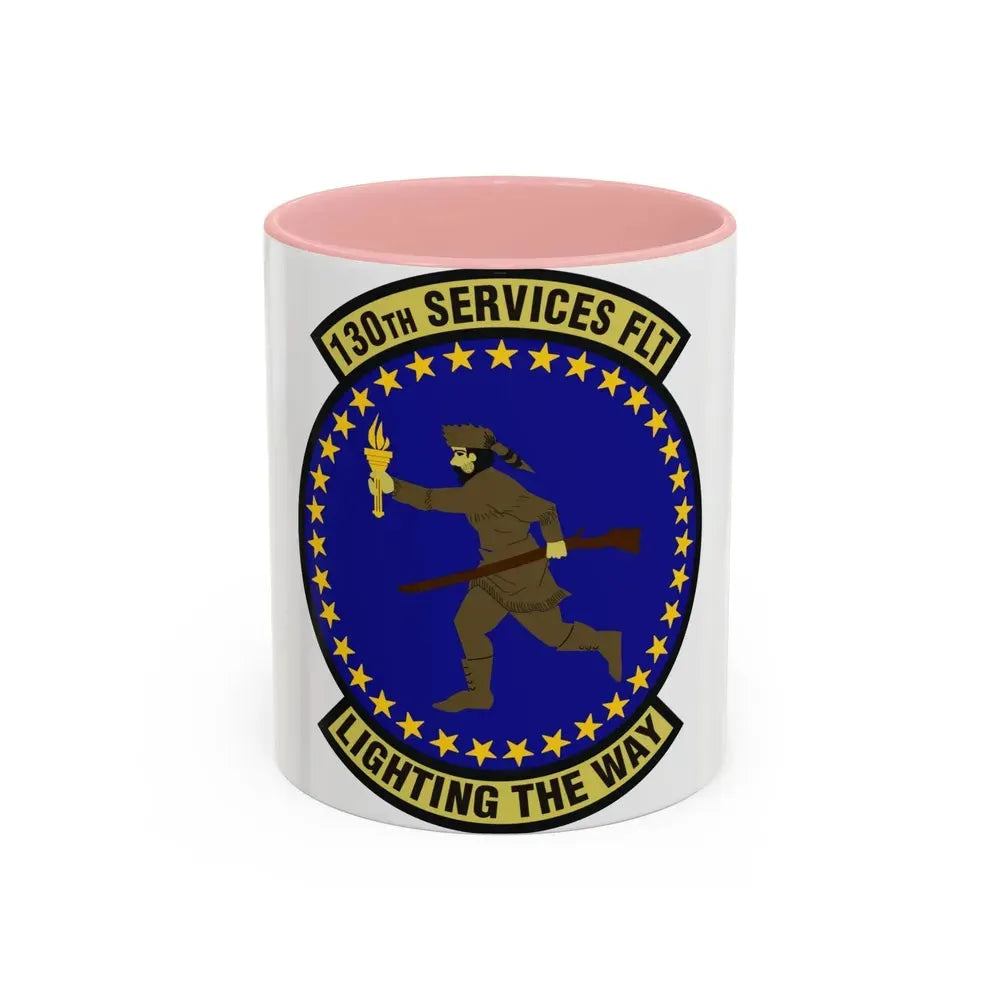 130th Services Flight (U.S. Air Force) Accent Coffee Mug 11oz Pink - Go Mug Yourself
