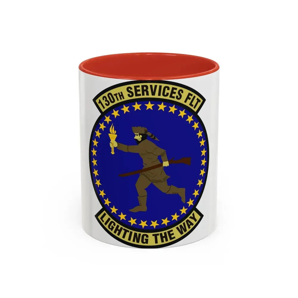 130th Services Flight (U.S. Air Force) Accent Coffee Mug 11oz Red - Go Mug Yourself