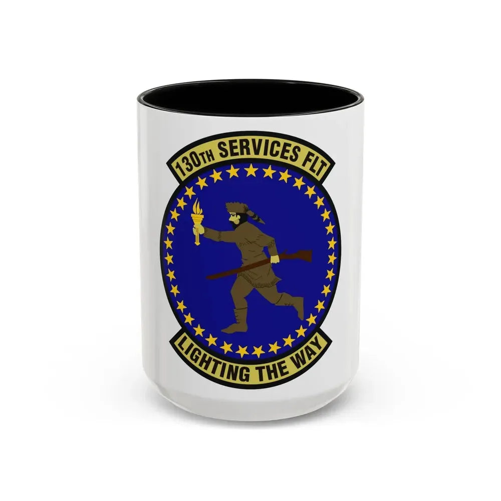 130th Services Flight (U.S. Air Force) Accent Coffee Mug 15oz Black - Go Mug Yourself