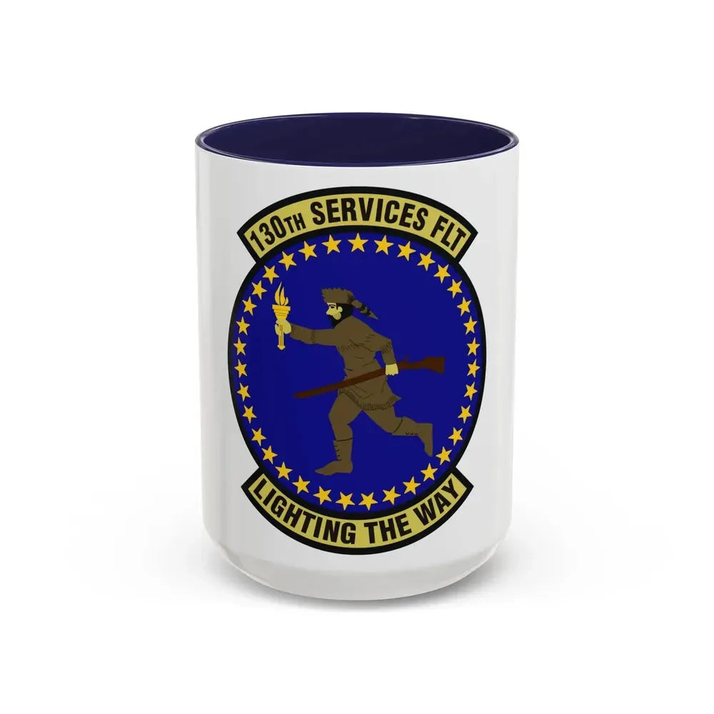 130th Services Flight (U.S. Air Force) Accent Coffee Mug 15oz Navy - Go Mug Yourself