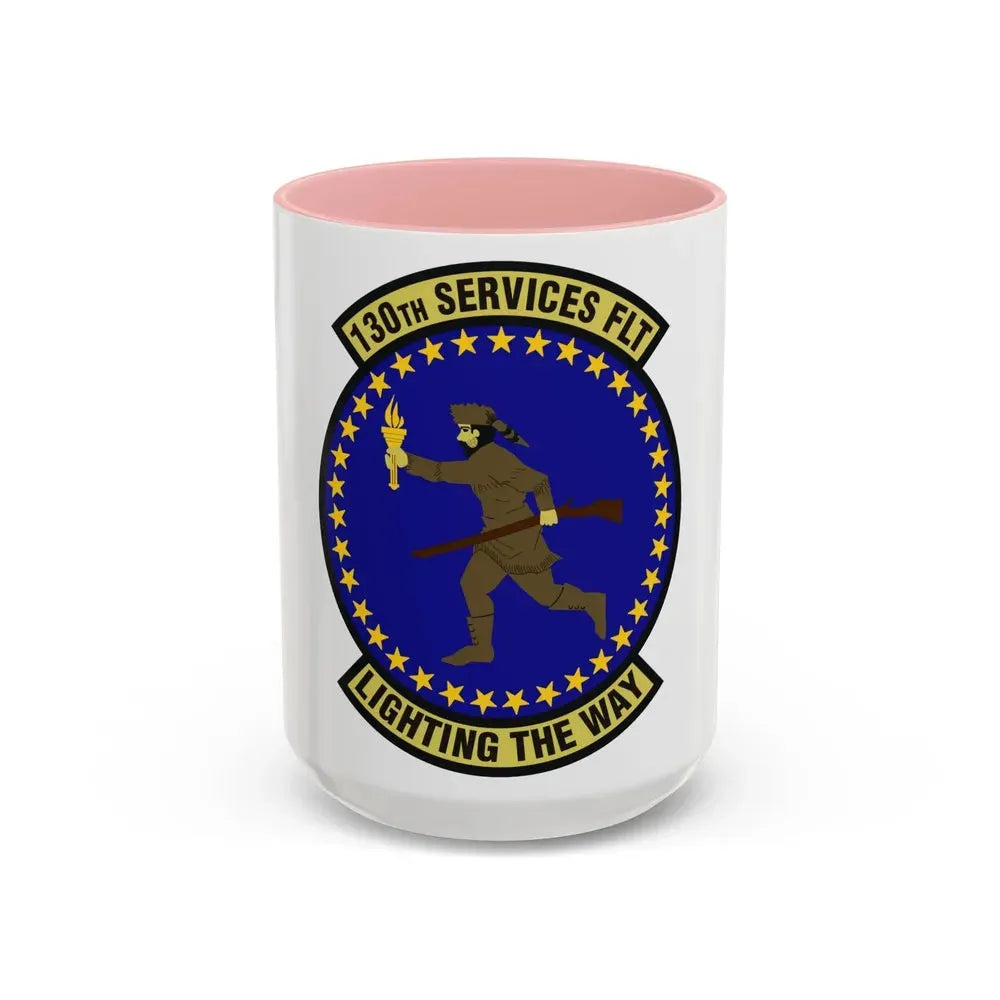 130th Services Flight (U.S. Air Force) Accent Coffee Mug 15oz Pink - Go Mug Yourself