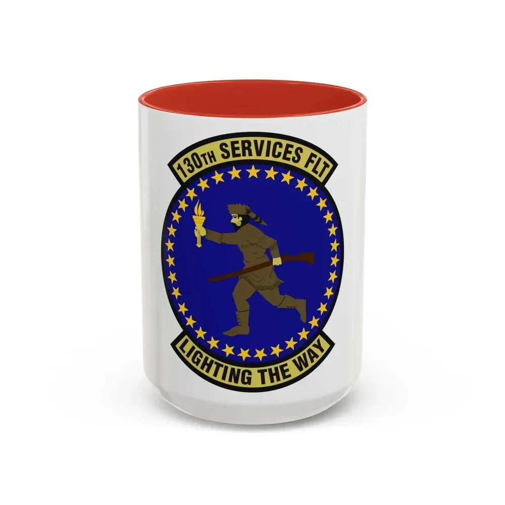 130th Services Flight (U.S. Air Force) Accent Coffee Mug 15oz Red - Go Mug Yourself