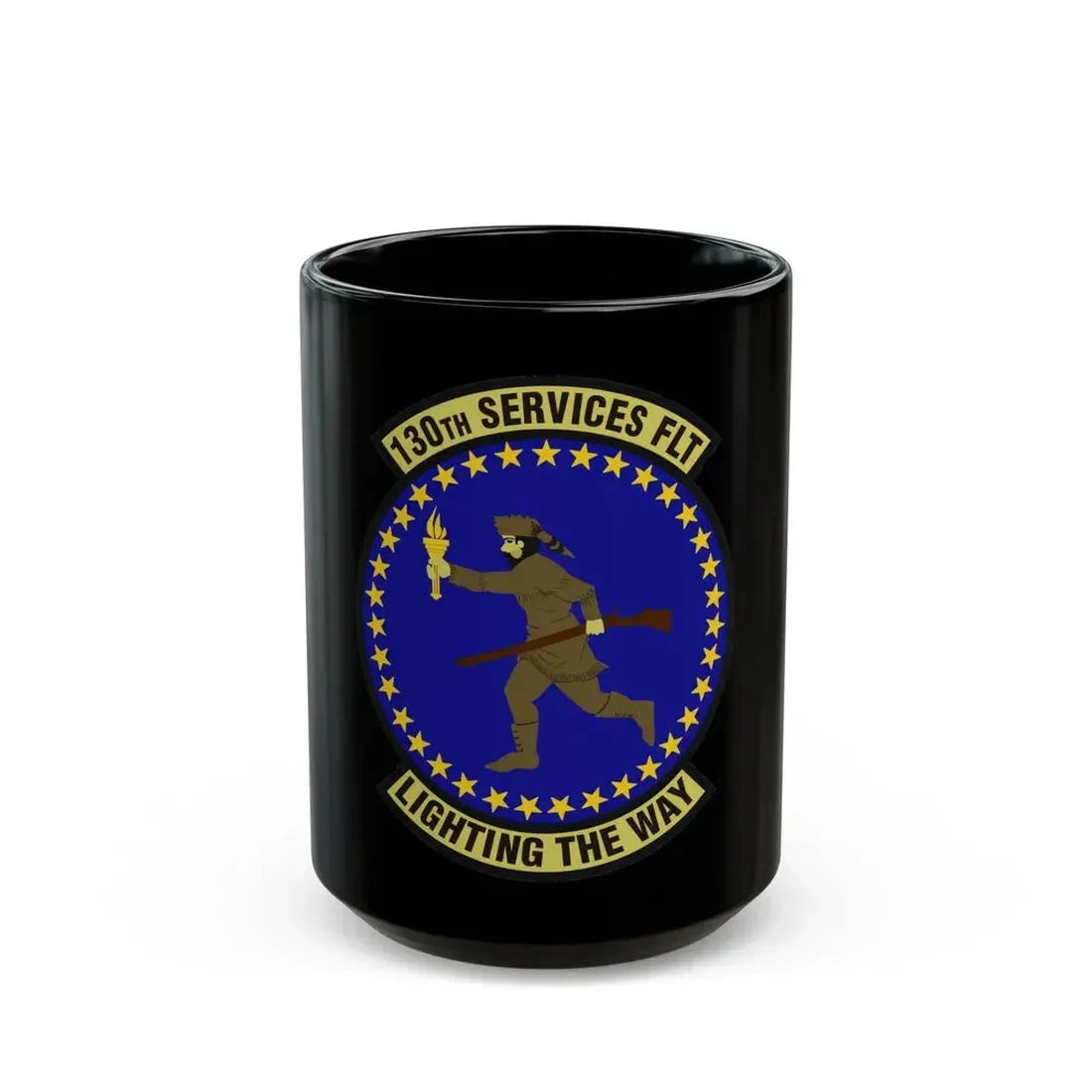130th Services Flight (U.S. Air Force) Black Coffee Mug 15oz - Go Mug Yourself