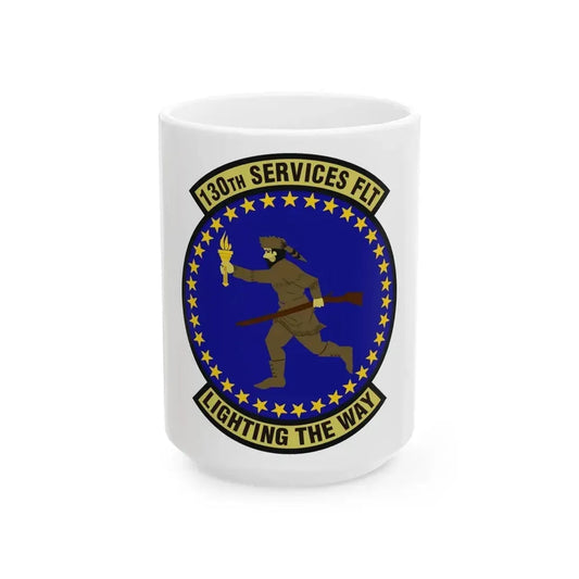130th Services Flight (U.S. Air Force) White Coffee Mug 15oz - Go Mug Yourself