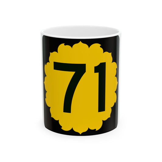 K-71 (Kansas) (Road Sign) White Coffee Mug
