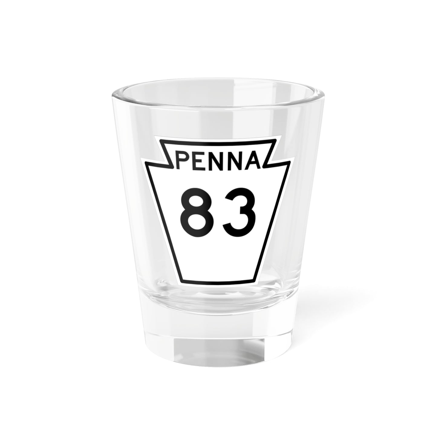 PA-83 1948 (Pennsylvania) (Road Sign) Shot Glass 1.5oz