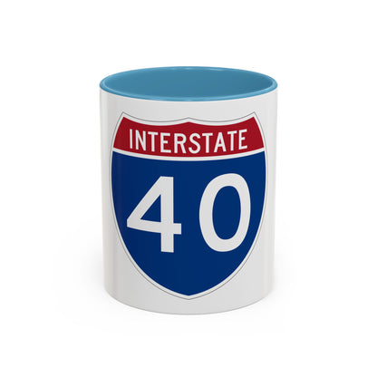 Interstate 40 (U.S. Highways) Accent Coffee Mug