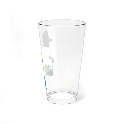 Flag-map of Kirov Oblast (Russia) Pint Glass 16oz