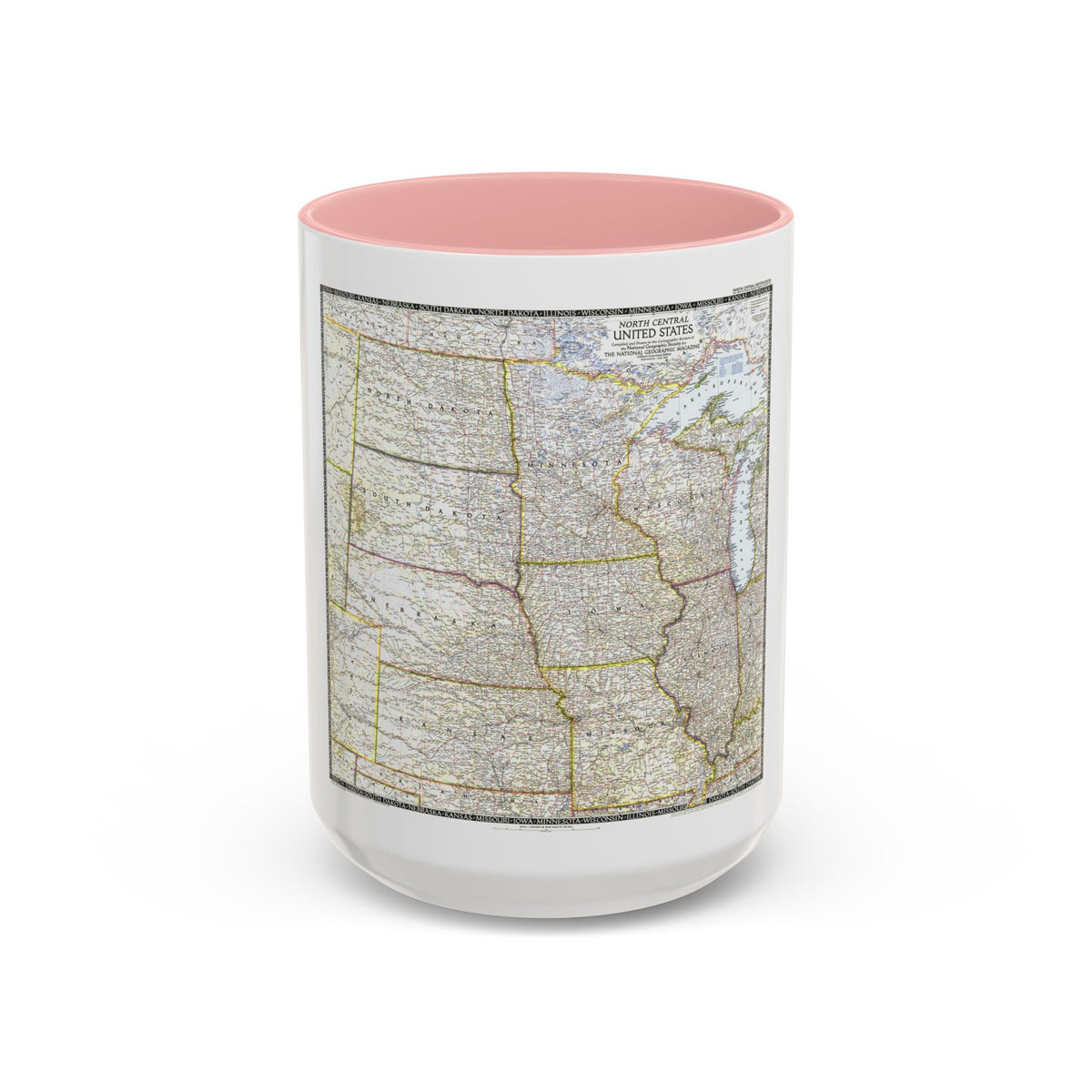 USA - North Central (1948) (Map) Accent Coffee Mug