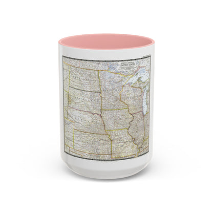 USA - North Central (1948) (Map) Accent Coffee Mug