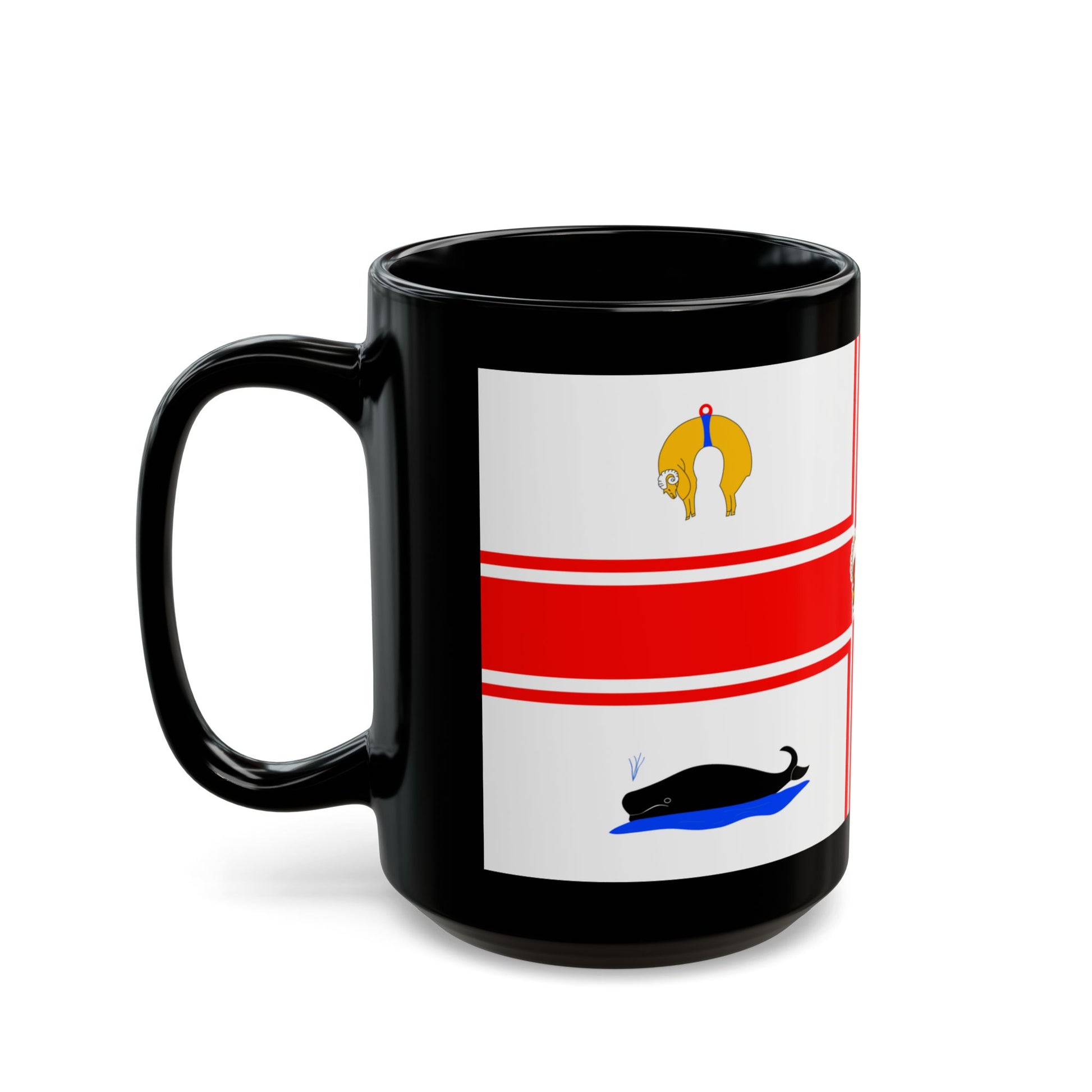 Flag of the City of Melbourne Australia - Black Coffee Mug-Go Mug Yourself