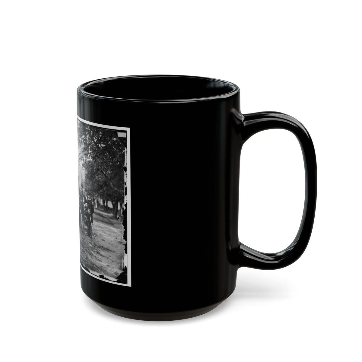 Fort Monroe, Va. Officers Of 3d Pennsylvania Heavy Artillery (U.S. Civil War) Black Coffee Mug